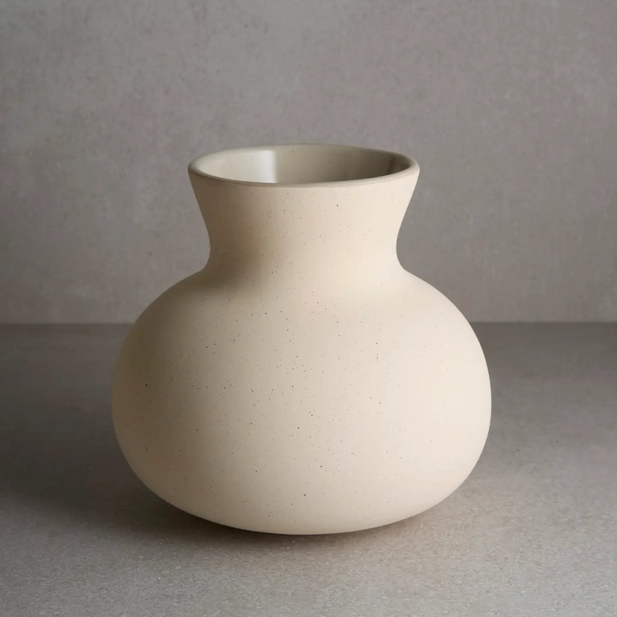 Matte Ceramic Cream Vase