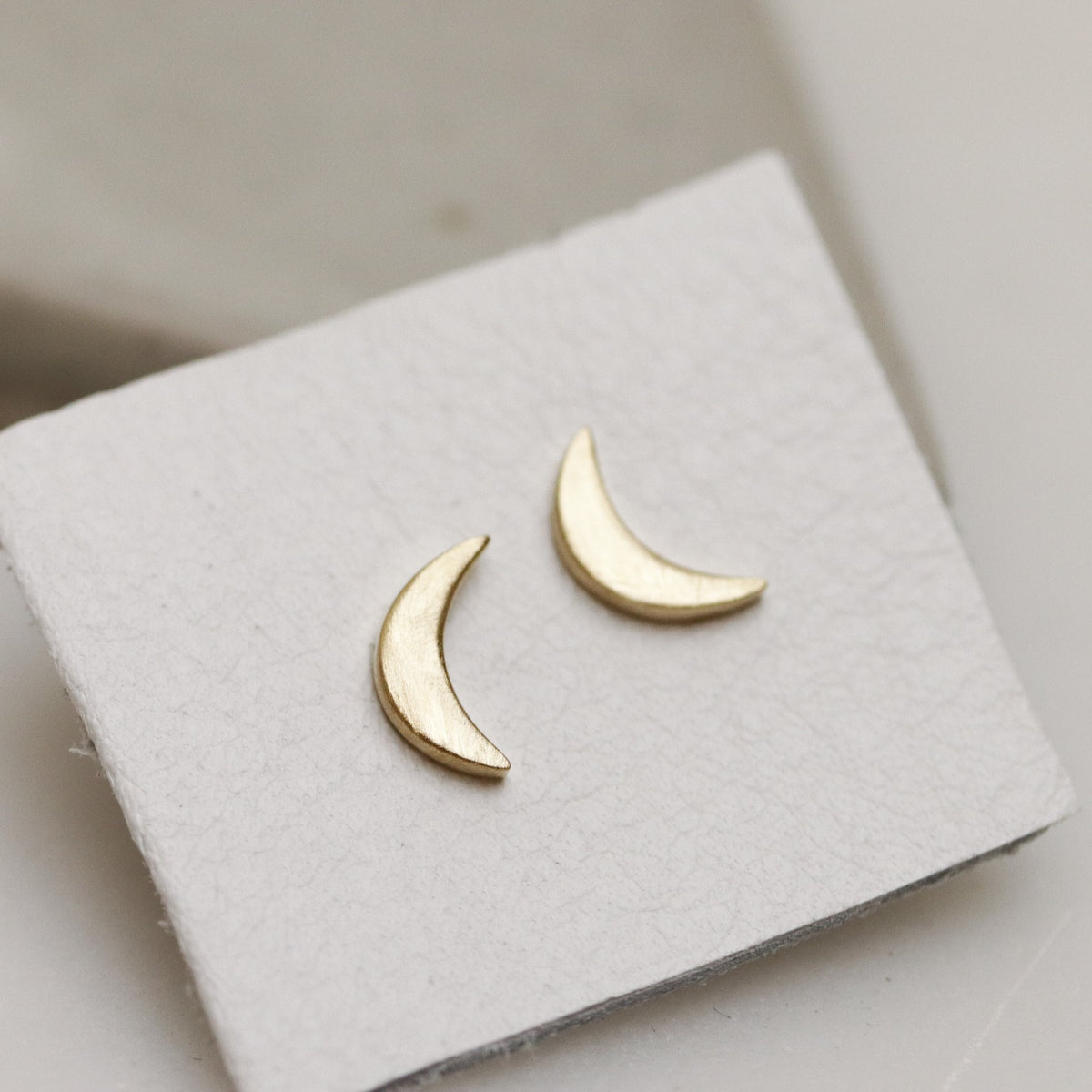 Real gold deals moon earrings