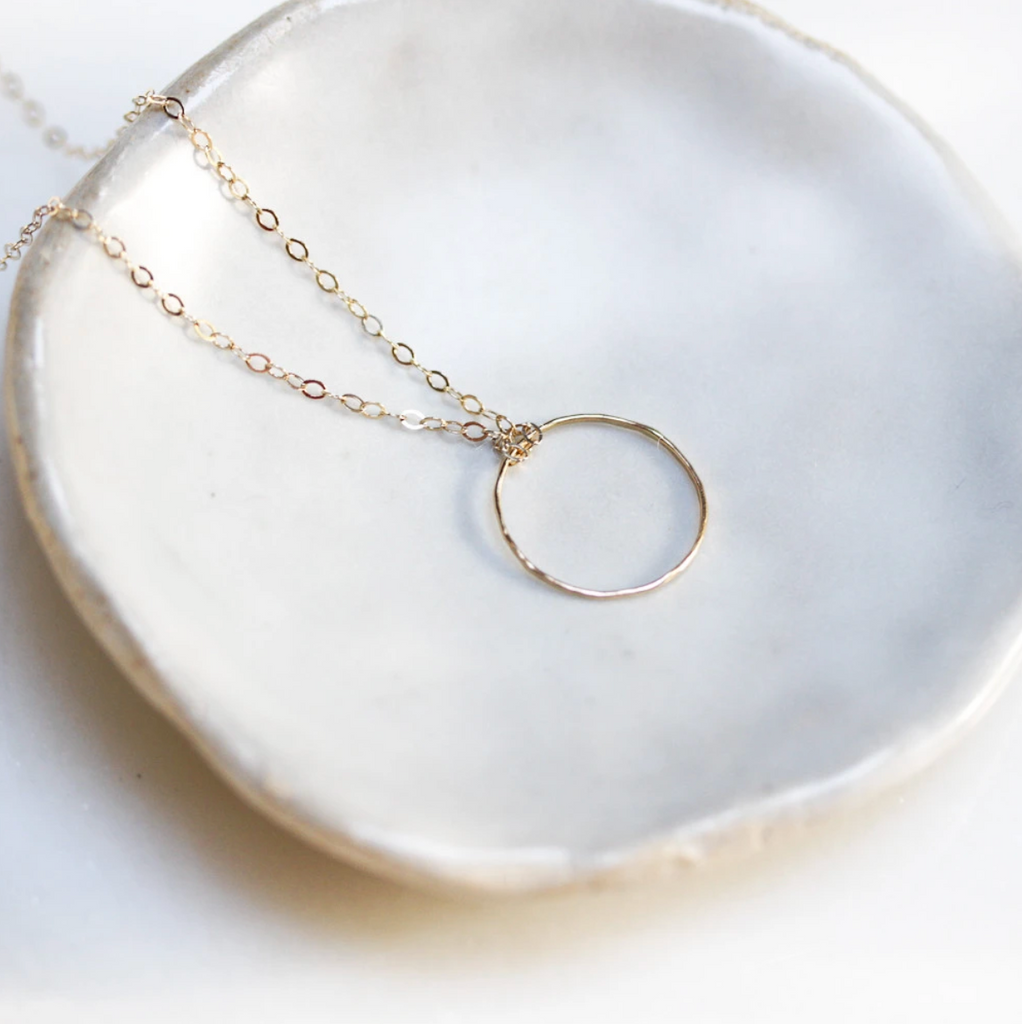 Handmade 14K Gold Ring Necklace
